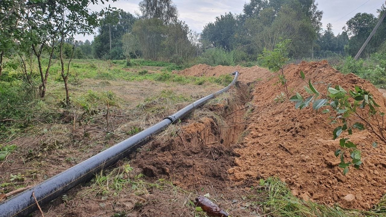 В деревне Мазилино Псковского МО построен внутрипоселковый газопровод.