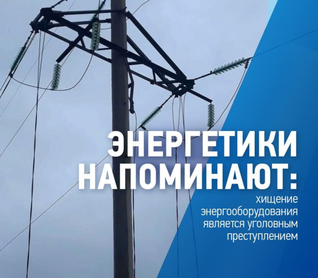 Псковский филиал ПАО «Россети Северо-Запад» продолжает работу по предотвращению хищений электрооборудования с энергообъектов.