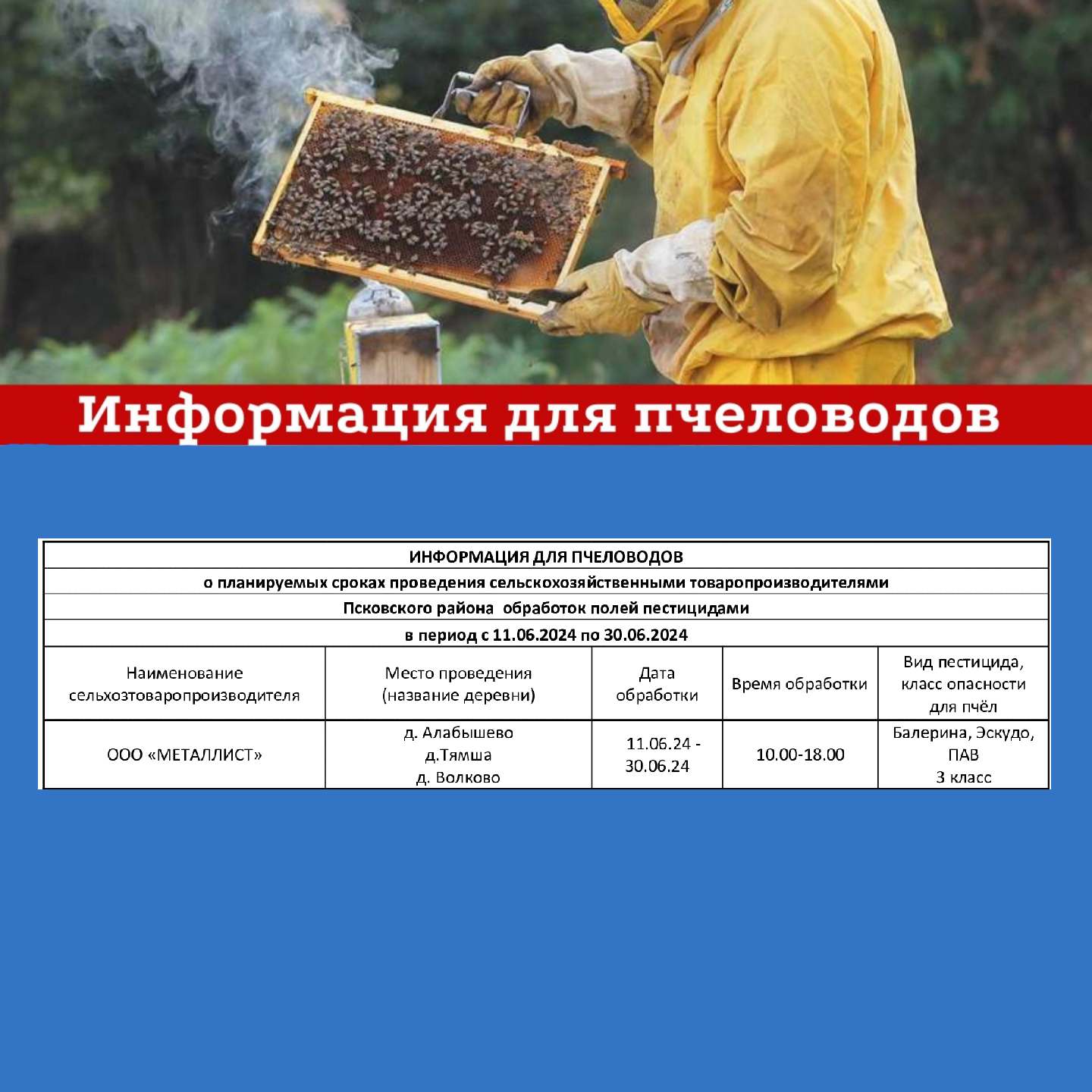 Информация для пчеловодов!.