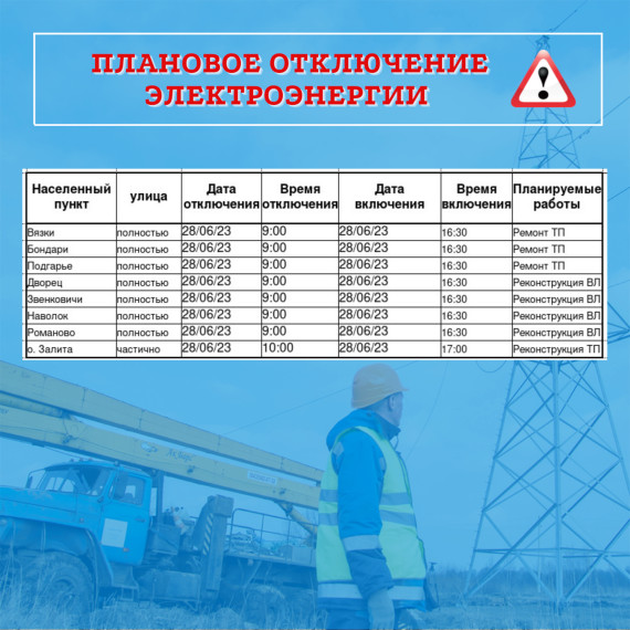 Отключение электроэнергии. Отключение электроэнергии.